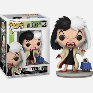 Funko Villains Cruella De Vil Figure - Black, White, Red